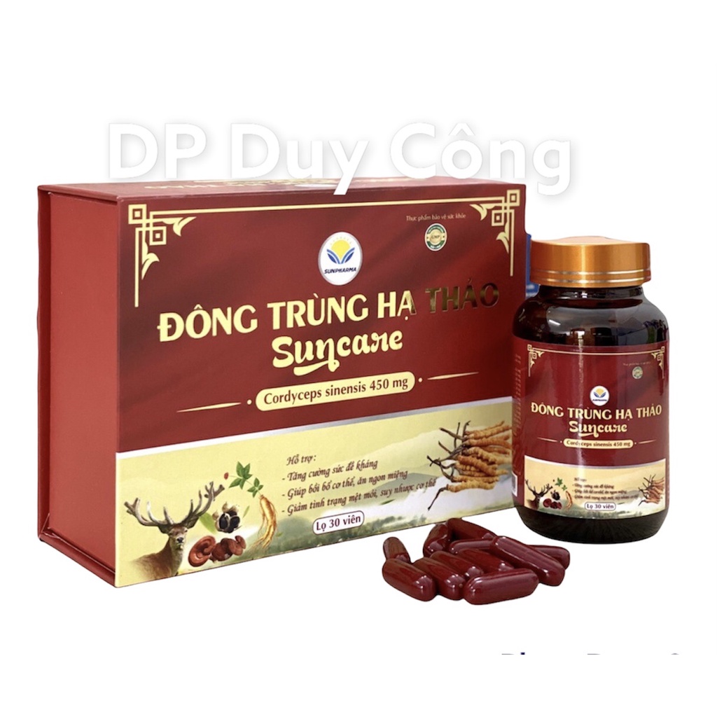 Viên Uống Đông Trùng Hạ Thảo Suncare- Giúp Ăn Ngon, Ngủ Tốt, Bồi Bổ Cơ Thể, Giảm Mệt Mỏi, Chống Lão Hóa,Chống Ung Thư