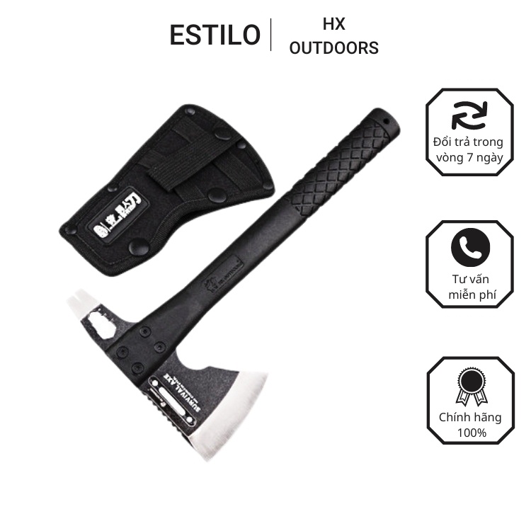 Hx outdoors Ft 05A dụng cụ rìu đi rừng đi phượt dã ngoại chiến thuật cắm trại sinh tồn