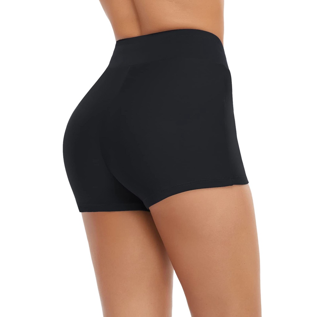 Quần Bơi Lưng Cao Phối Nút Thời Trang Cho Nữ