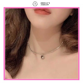 Vòng cổ choker mặt họa tiết trái tim xinh xắn dành cho nữ (Hàng có sẵn)