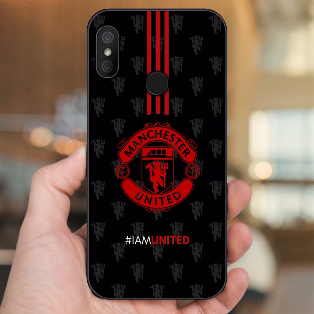 Ốp lưng Xiaomi Redmi 6 Pro, Mi A2 Lite viền đen in hình MU Manchester United