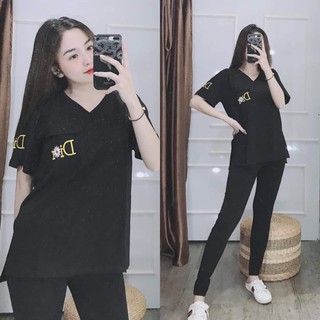 Đồ Bộ Nữ Thêu Đồ Bộ Thun Quần Dài Đồ Bộ Mặc Nhà Đẹp