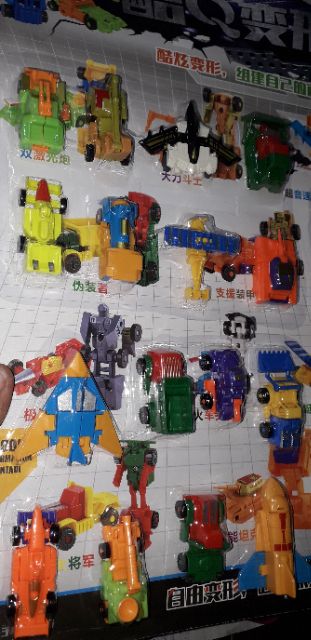 Set 16 mô hình xe và máy bay lắp ráp robot 38001 hoặc 38002 rất đẹp