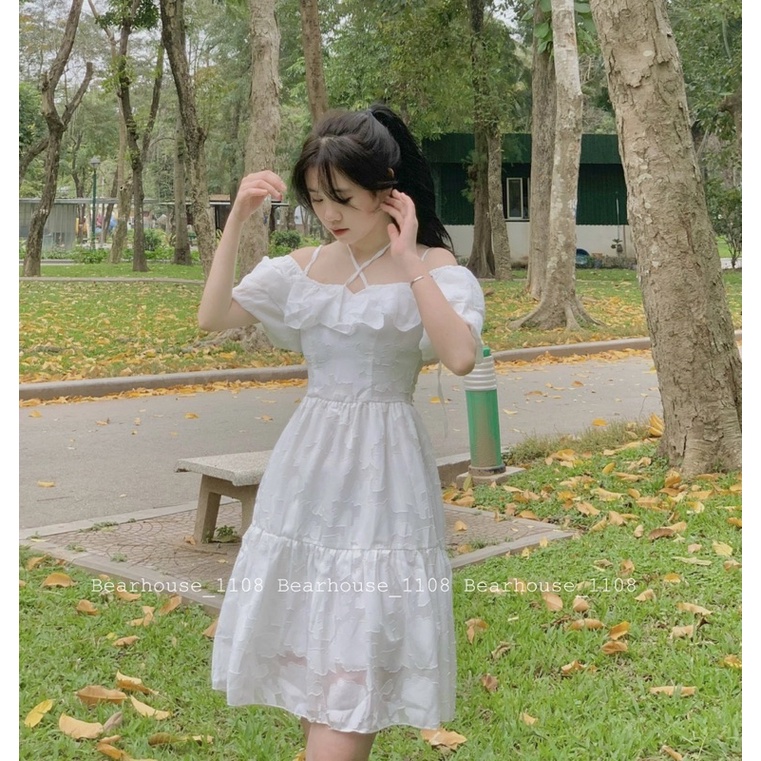 🍑 ĐẦM VÁY CÔNG CHÚA SANG CHẢNH MÀU TRẮNG, HỒNG * BABI * | BigBuy360 - bigbuy360.vn