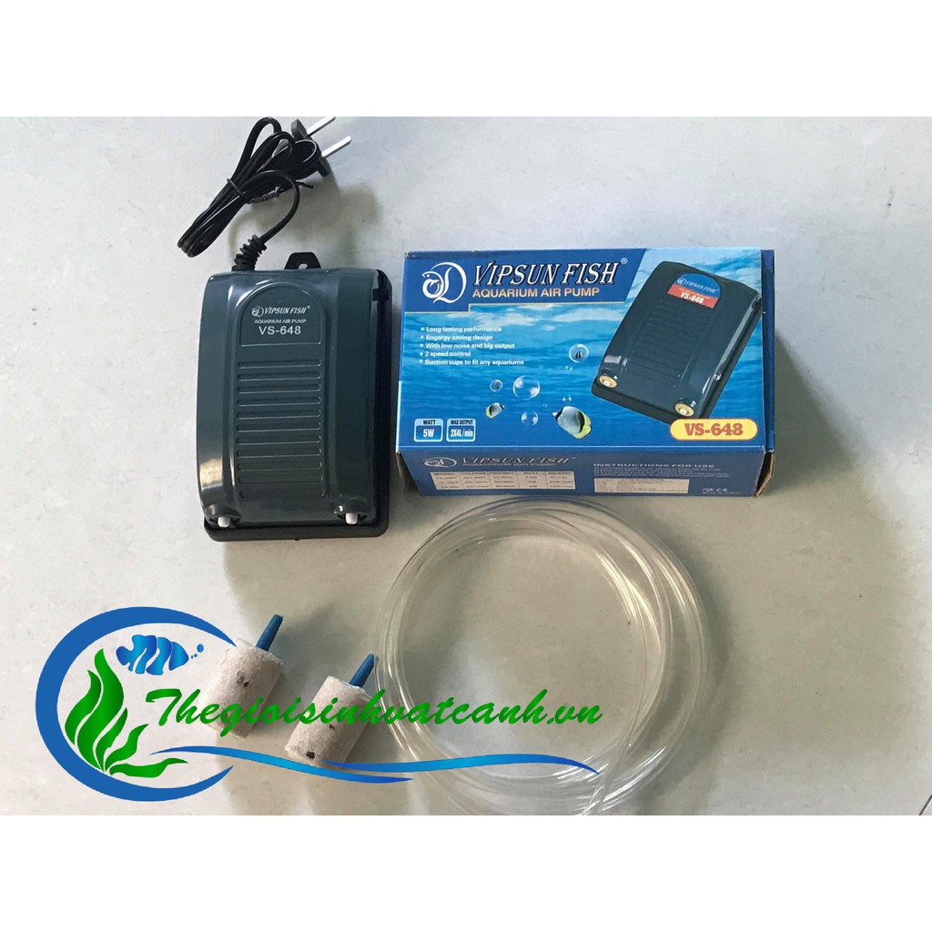 combo gồm máy oxy 2 vòi+2m dây oxy+2 cục sủi
