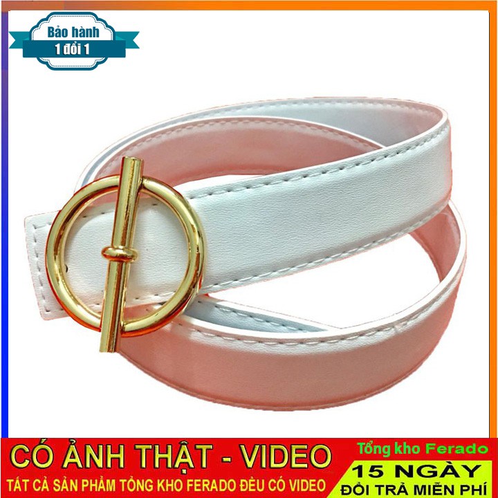 Dây nịt lưng nam cao cấp khoá cài tròn