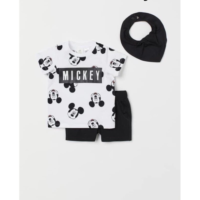 Bộ Mickey HM bé trai cotton siêu xinh bé 1-6 tuổi