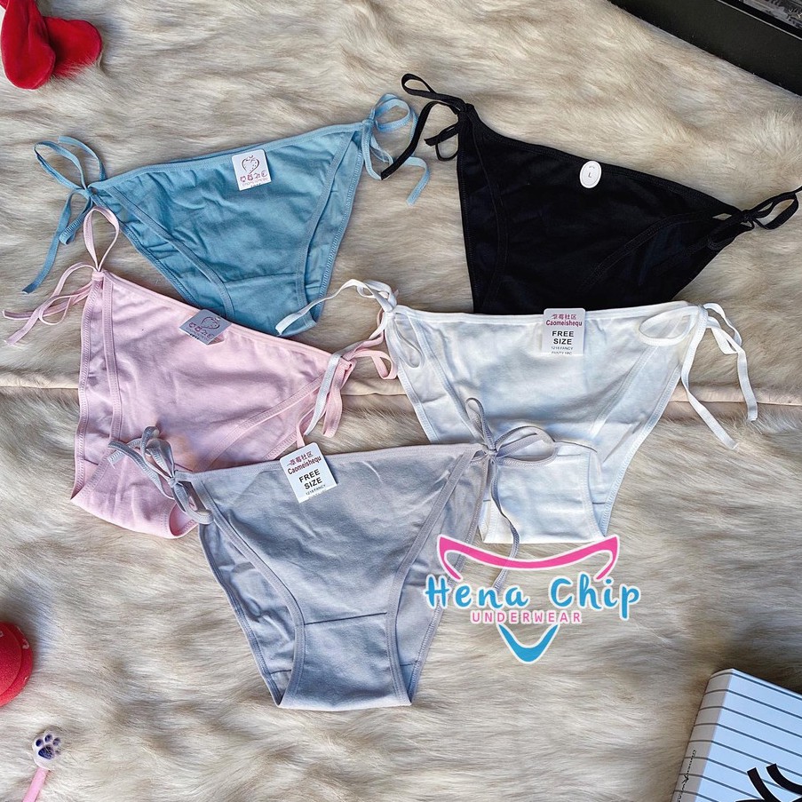Quần Lót cột dây cotton màu trơn