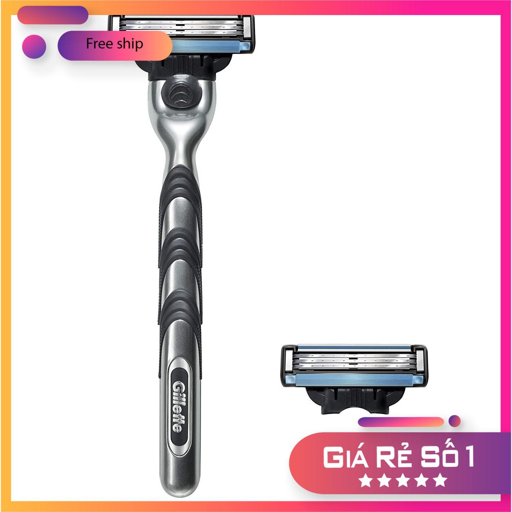 Set Dao cạo râu Gillette Mach 3 Mỹ + 10 lưỡi thay thế ⚜️Hàng Authentic⚜️