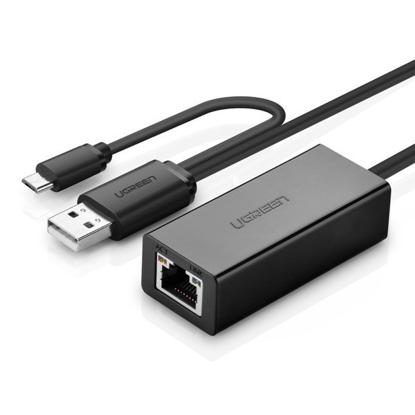 "Chính hãng" Cáp USB 2.0 + OTG/ Micro USB to Lan Ugreen UG - 30219 CAO CẤP