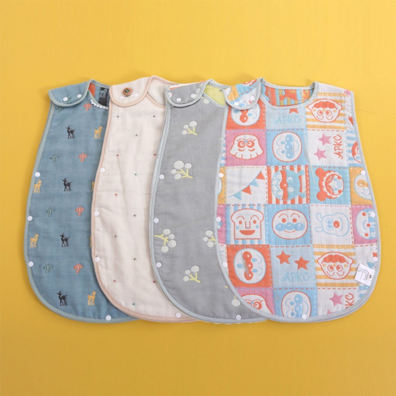 Túi Ngủ Bằng Cotton Không Tay Bền Bỉ Dành Cho Trẻ Sơ Sinh