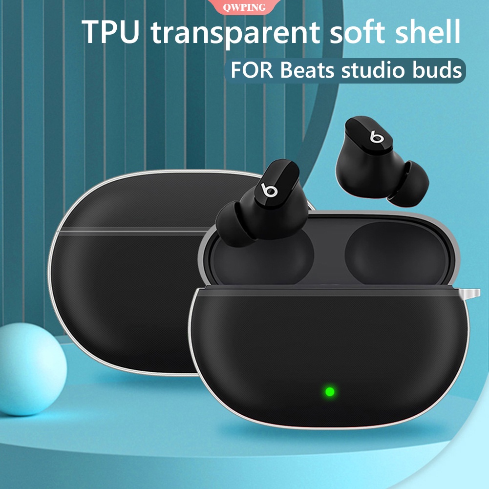 Vỏ Bảo Vệ Hộp Sạc Tai Nghe Beats Studio Buds Bằng Silicon Tpu Chống Sốc Chống Bụi Chống Rơi Có Móc Treo 360 Độ