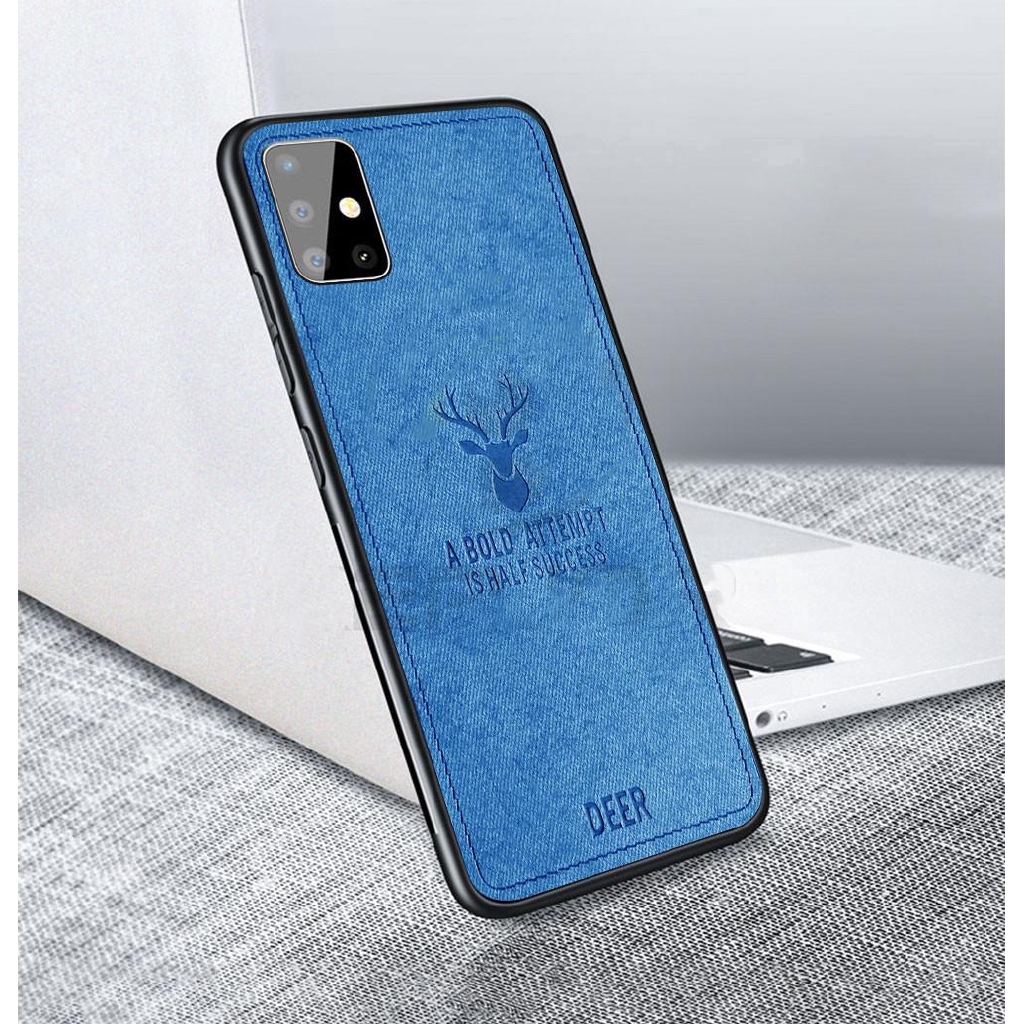 For Samsung a51 Case A515 Deer Cloth Fabric Soft Frame Phone Cover Cases For Samsung Galaxy A71 A51 Silicone TPU Back Cover