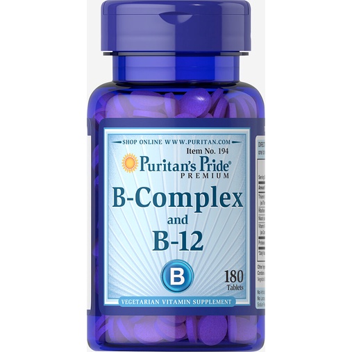 Viên Uống B-Complex with B12 180 viên Puritan Pride