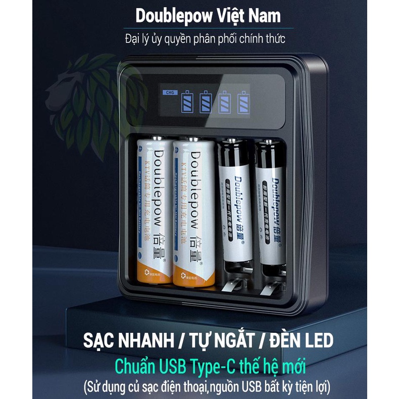 Pin Sạc AA AAA Doublepow Mới 2023 UKL575 Cho Micro, Loa, Chuột Vi Tính, Đồ Chơi, Đồng Hồ, Máy Ảnh, Đèn Flash