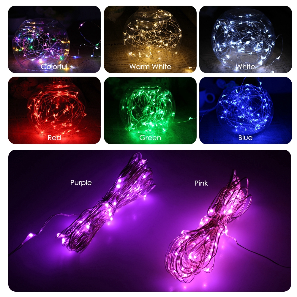 Dây đèn Led 20 bóng dài 2m trang trí tiệc dùng pin tiện dụng