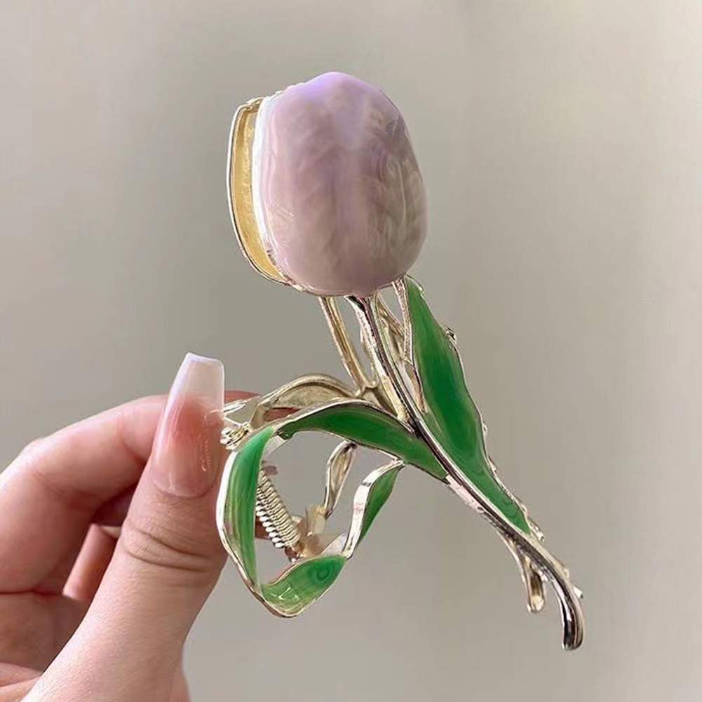 Kẹp Tóc Hình Hoa Tulip Màu Sắc Ngọt Ngào Thời Trang Cho Nữ
