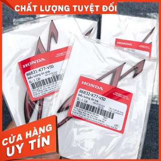 [ GIÁ ƯU ĐÃI ] Tem chữ nổi logo Sh đỏ.trắng chính hãng Honda ( 2 bên)sh 2013- 2016-  2017-2019