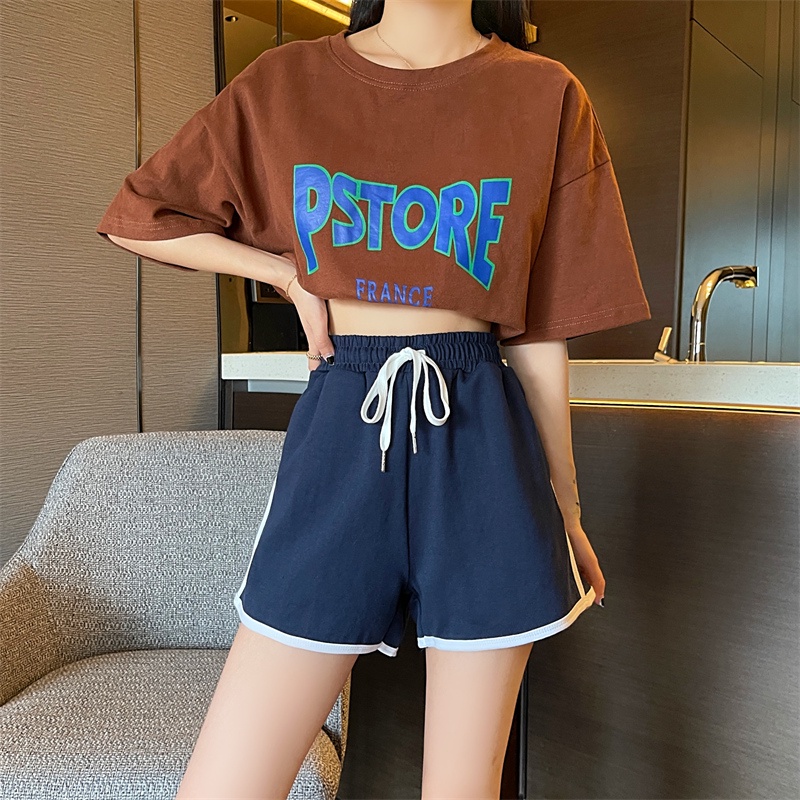 SUXI Quần Short Thể Thao Ống Rộng Màu Sắc Đơn Giản Cho Nữ