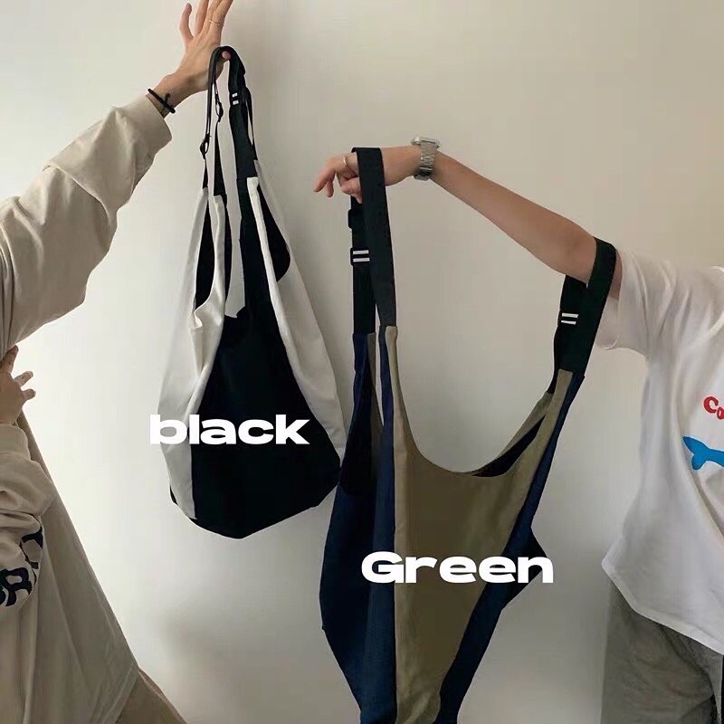 Túi tote bigsize phối màu siêu to Hàn ulzzang titstoredn