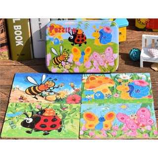 Bộ ghép hính Puzzle tổng hộp ghép được 4 tranh