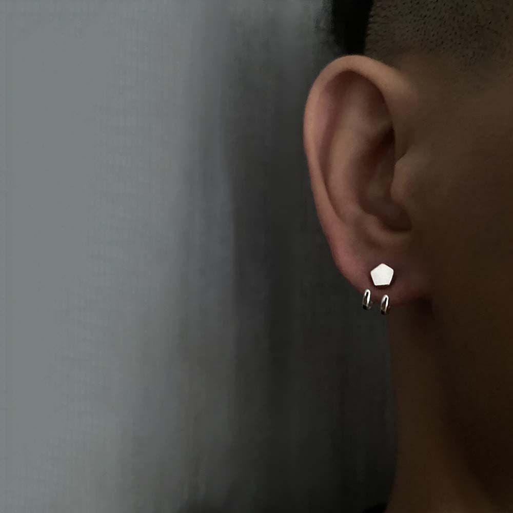 Bông Tai Thiết Kế Đơn Giản Phong Cách Punk Hip Hop Thời Trang Cho Nam Và Nữ|Khuyên Tai Hình Học Mạ Vàng
