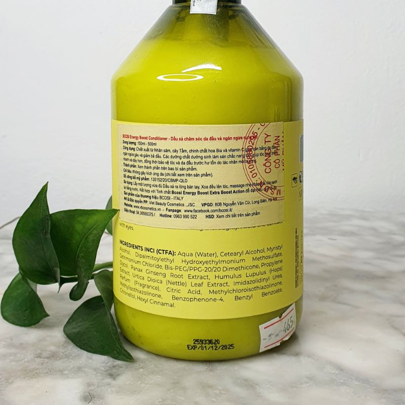 Dầu gội xả Bcosi energy boost chăm sóc da đầu và ngăn rụng tóc 500ml hàng chính hãng