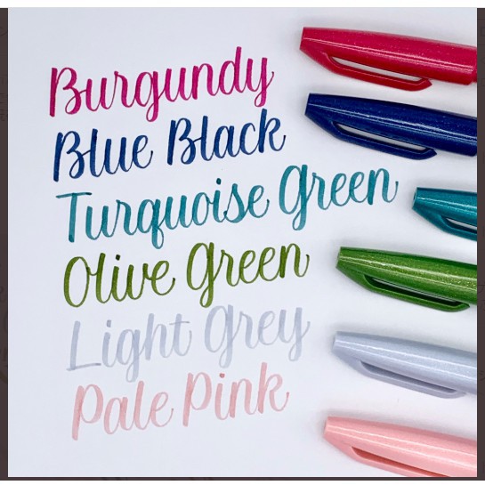 Bộ Bút viết thư pháp Pentel Fude Touch Brush Sign Pen 12 màu cơ bản-Dụng cụ vẽ Tâm Tâm