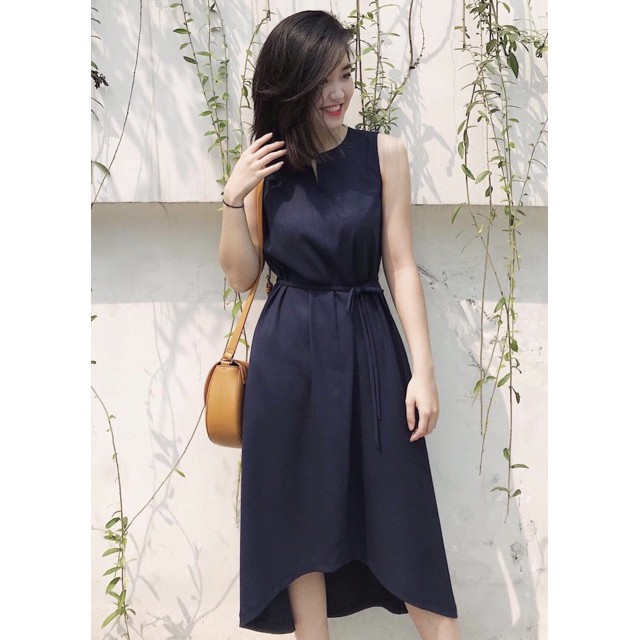 Váy Đầm Maxi suông lệch tà 2 màu Neppy Fashion