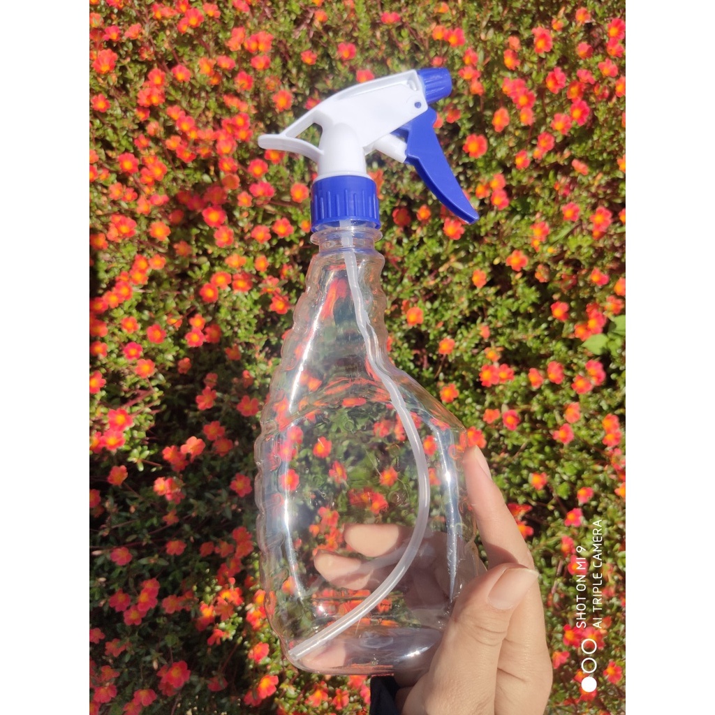 Chai xịt kính 500ml vòi xịt chữ A đựng nước xịt kính- Vỏ chai trong suốt