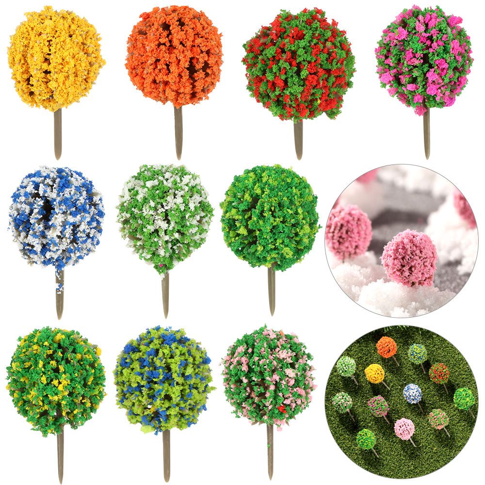 Set 10 mô hình cây giả 3.7*2.0cm trang trí đa dụng chất lượng cao