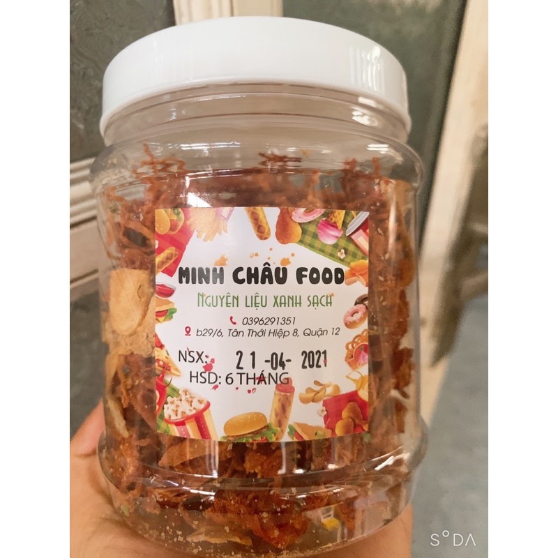 Khô heo cháy tỏi thơm ngon hũ 200gr