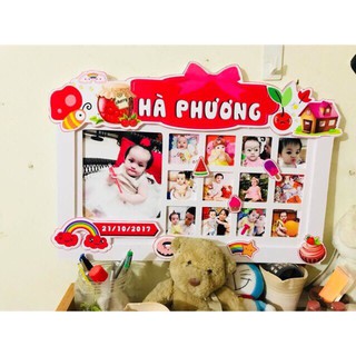 Khung ảnh 12 tháng cho bé gái