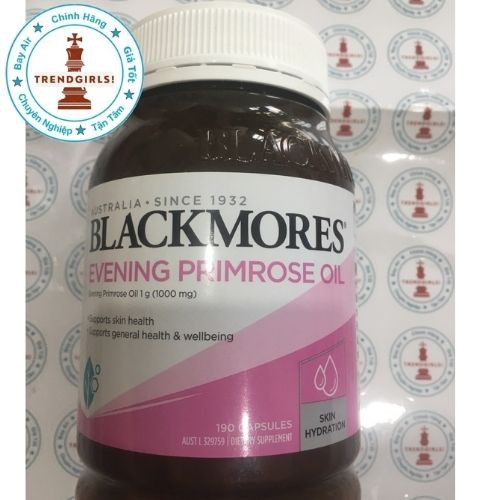 Tinh dầu Hoa anh thảo Blackmores Evening Primrose Oil, Úc (190 viên) hỗ trợ làm đẹp da tóc, cân bằng nội tiết, giảm mụn