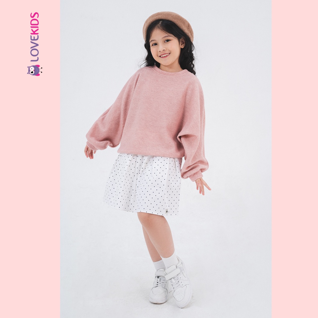 Chân váy bé gái khaki chấm bi trắng - Lovekids