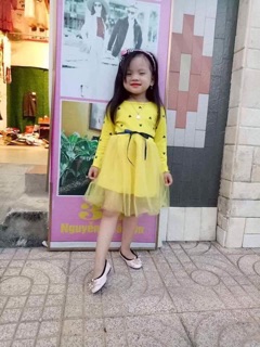 Combo 2 đầm trái tim dài tay cho bé.