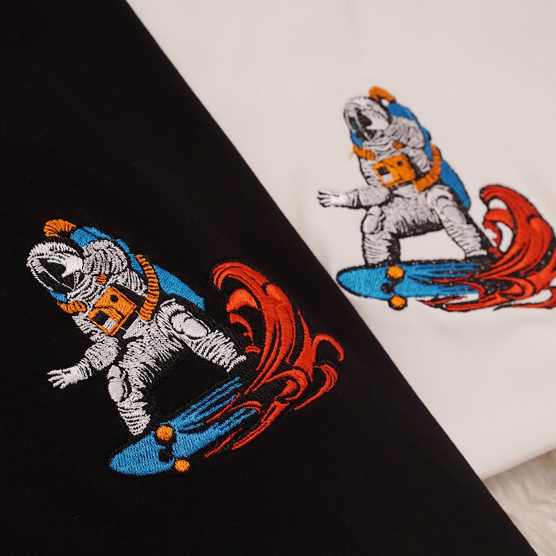 Áo Oversize Nam MYO Vải Cotton Thêu Phi Hành Gia