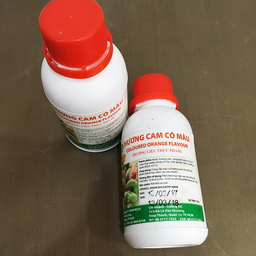 hương cam có màu Bico 100g