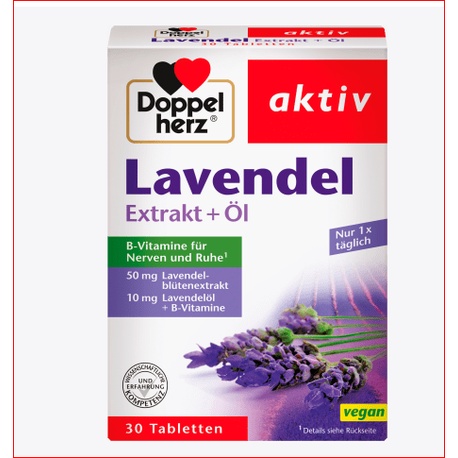 Viên uống hoa oải hương Lavendel Extrakt hộp 30 viên của Đức