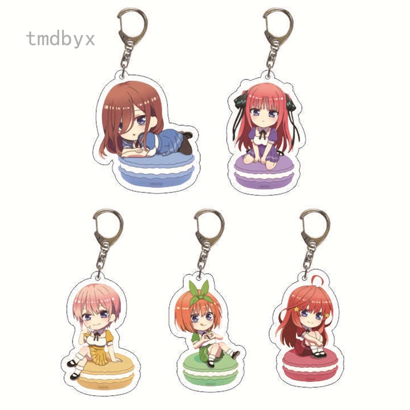 Tmdbyx Móc Khóa Đính Đá Quintuplets❉Móc Khóa Acrylic Quà Tặng