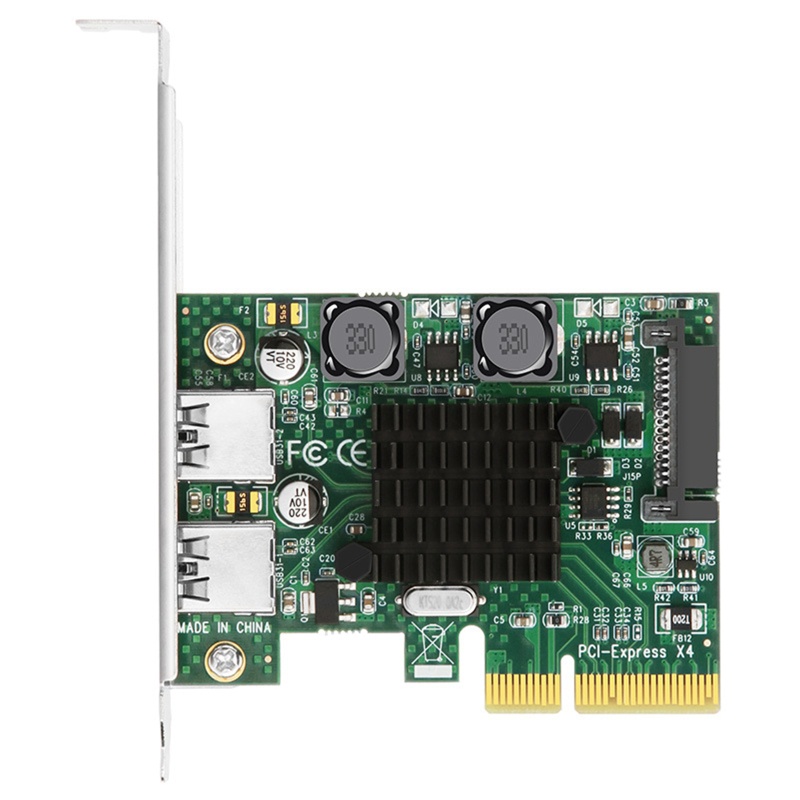 Card Mở Rộng PCI-E 2 Cổng USB3.1 2 Type-A 10Gbps 15-Pin