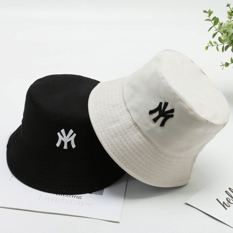 Nón bucket (freeship) Mũ tai bèo tròn vành phong cách Ulzzang Unisex 2 Mặt in NY