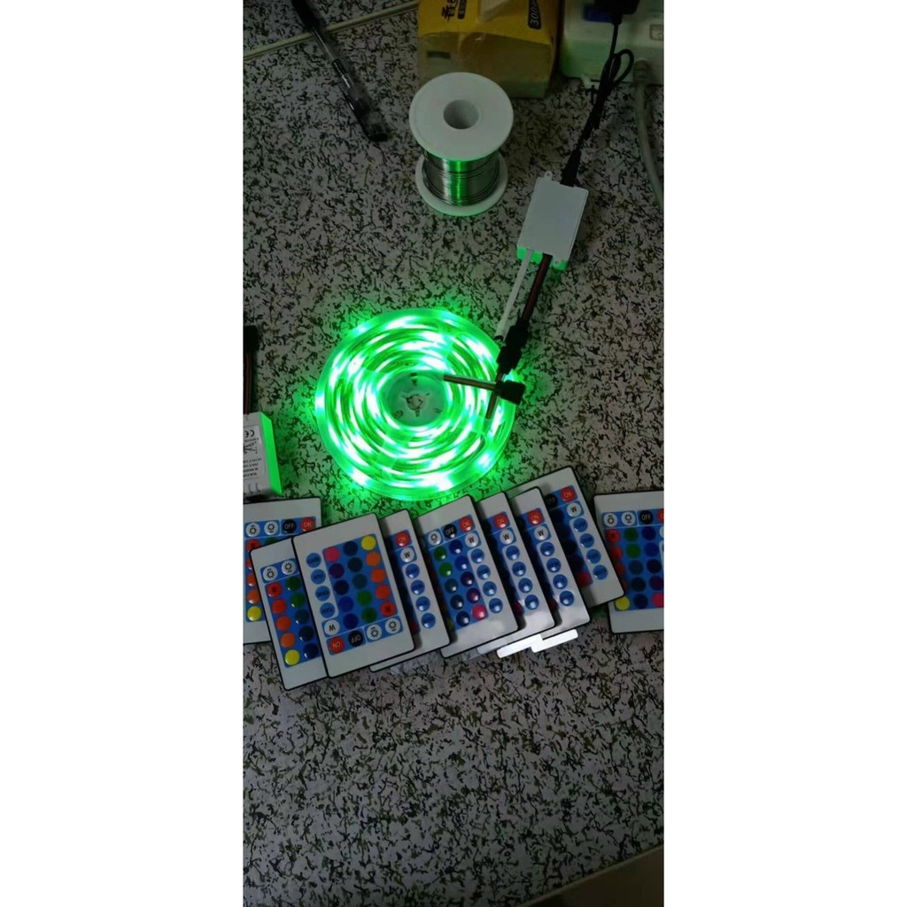 Cuộn dây led 5m RGB 16 triệu màu điều khiển bằng remote, nháy theo nhạc, đèn led tiktok đổi màu