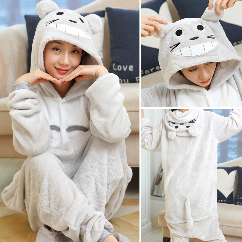 Bộ Đồ Ngủ Liền Thân Hóa Trang Nhân Vật Hoạt Hình Stitch / Gấu Trúc / Pikachu / Totoro / Hổ / Totoro / Pikachu / Thú Cưng Đáng Yêu Cho Nam Và Nữ