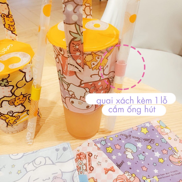 Quai Vải Xách Ly Trà Sữa, Cafe Tiện Lợi Sanrio