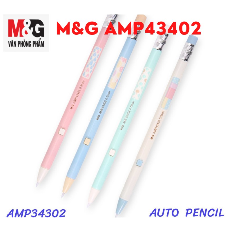 Chì Bấm M&amp;G AMP43402 (0.5mm) Tự Động Thân Màu Pastel - 1 cây