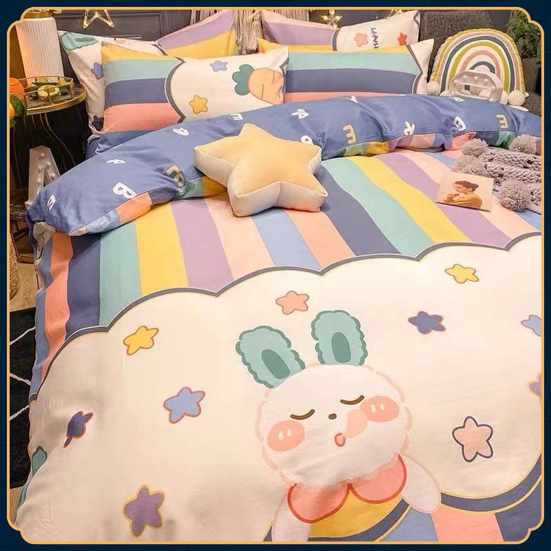 Ga Trải Giường Chất Liệu Cotton Dễ Thương Xinh Xắn Dành Cho Bé Gái