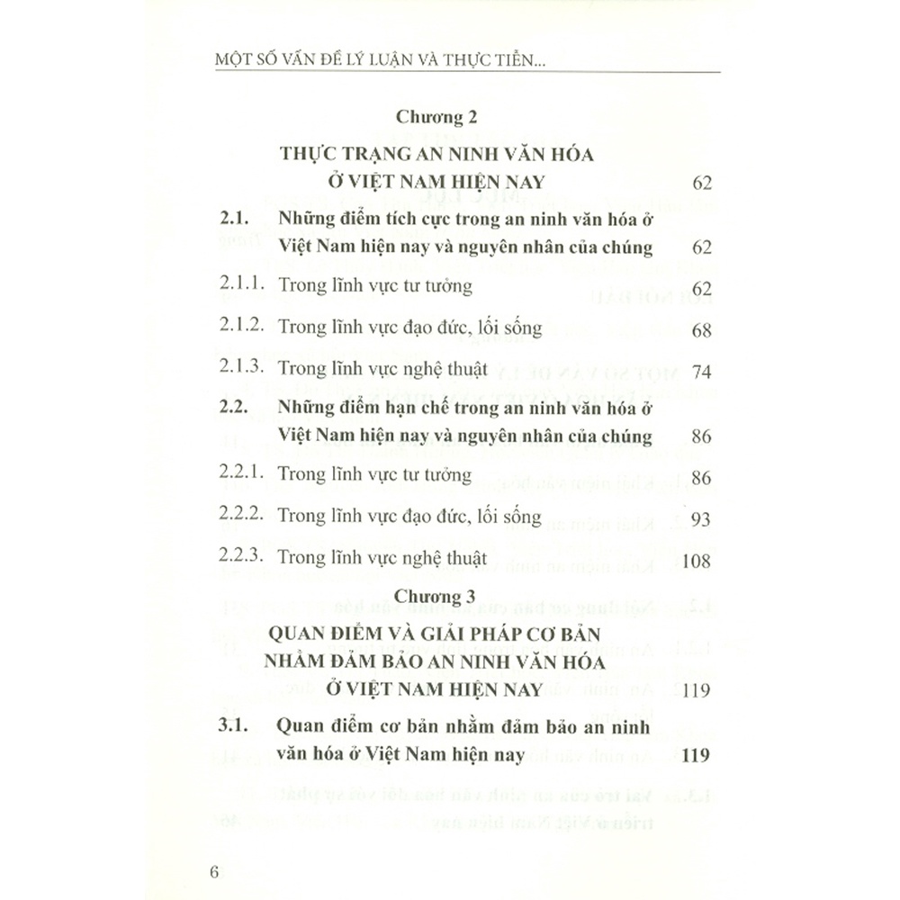 Sách - Một Số Vấn Đề Lý Luận Và Thực Tiễn Về An Ninh Văn Hóa Ở Việt Nam Hiện Nay (Sách Chuyên Khảo)