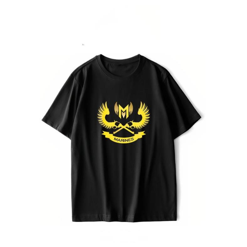 Áo thun unisex gaming LOL Garena Marines v.2 esports nam nữ tay ngắn (40kg-110kg)