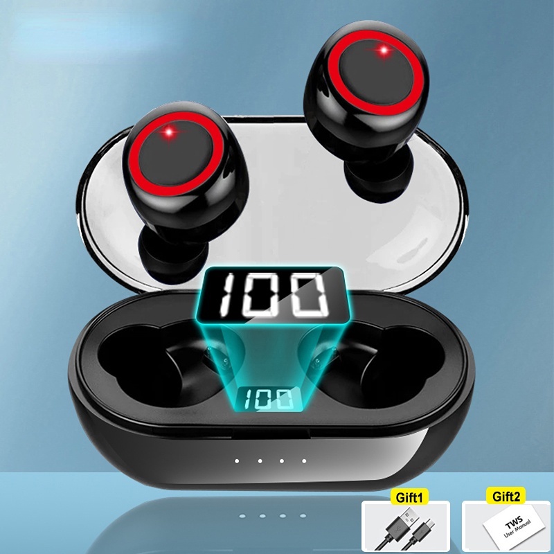 TWS Tai Nghe không dây Y50 Bluetooth 5.0 âm thanh nổi 9D Chống Thấm Nước Giảm Tiếng Ồn có hộp sạc thông minh